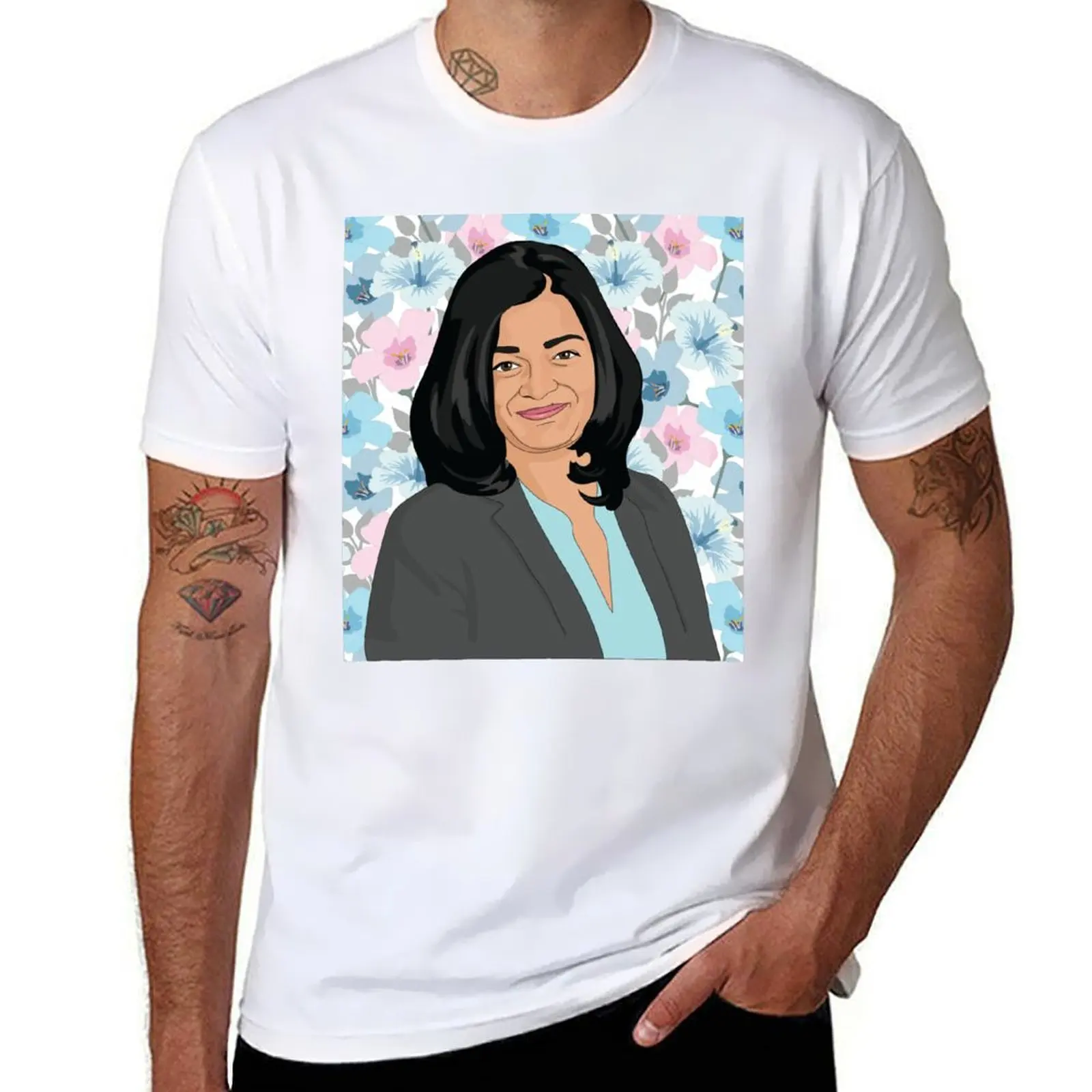 

Pramila Jayapal Floral T-Shirt g man t shirts for men t shirts for man pack white t shirts for man pack cotton T-shirt