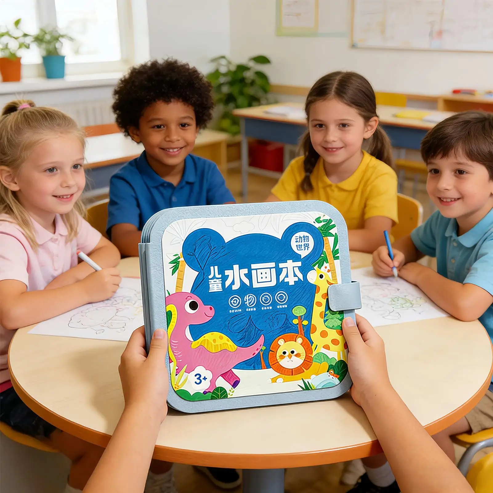 كتاب تلوين لطيف أنشطة الرسم التعليمية كتاب فني مائي للأطفال الفتيات الطلاب فئة السفر عيد الهالوين #2