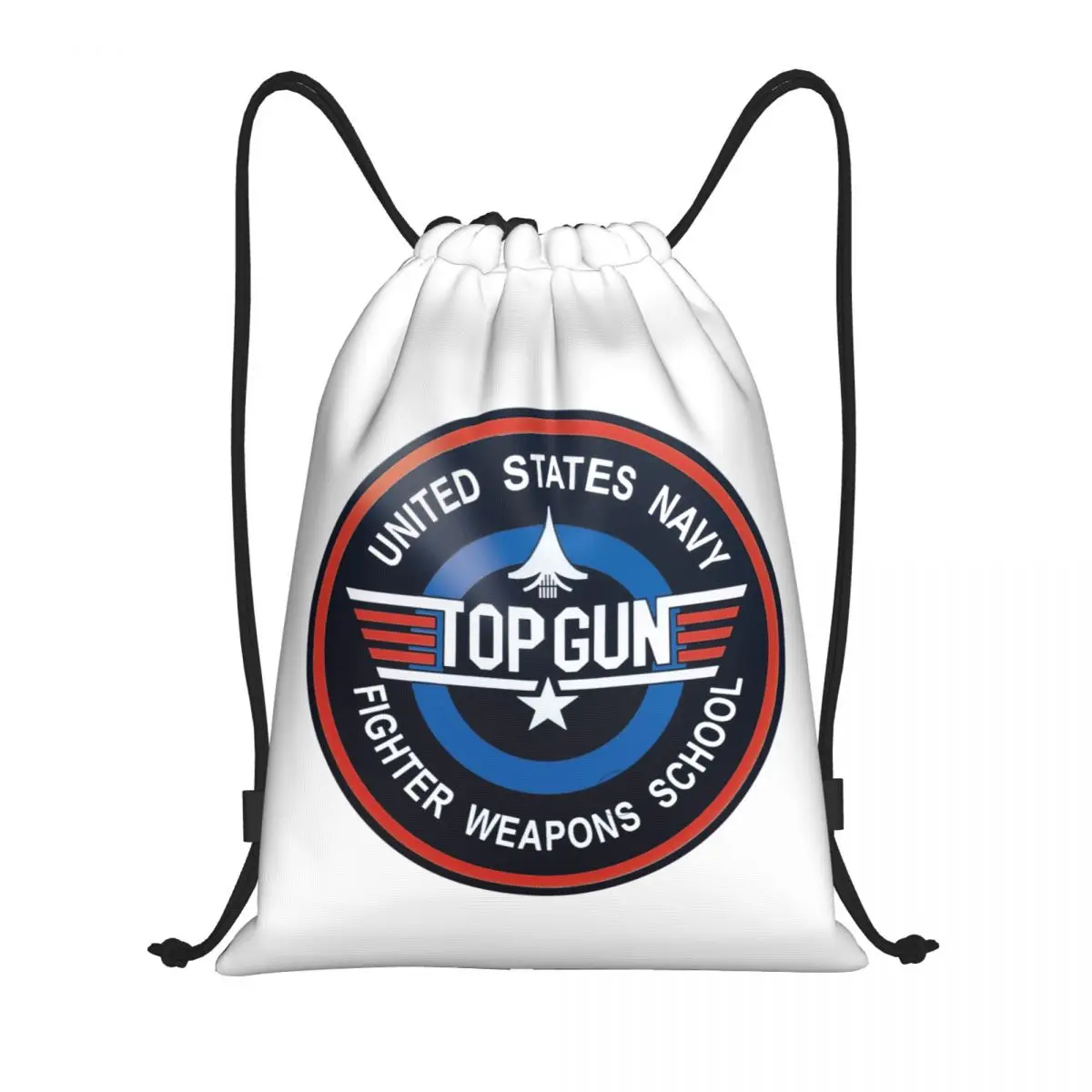 Air Force Fighter Jets Top Gun Drawstring Backpack Women Men Gym Sport Sackpack Portable Maverick Film Training Bag Sack