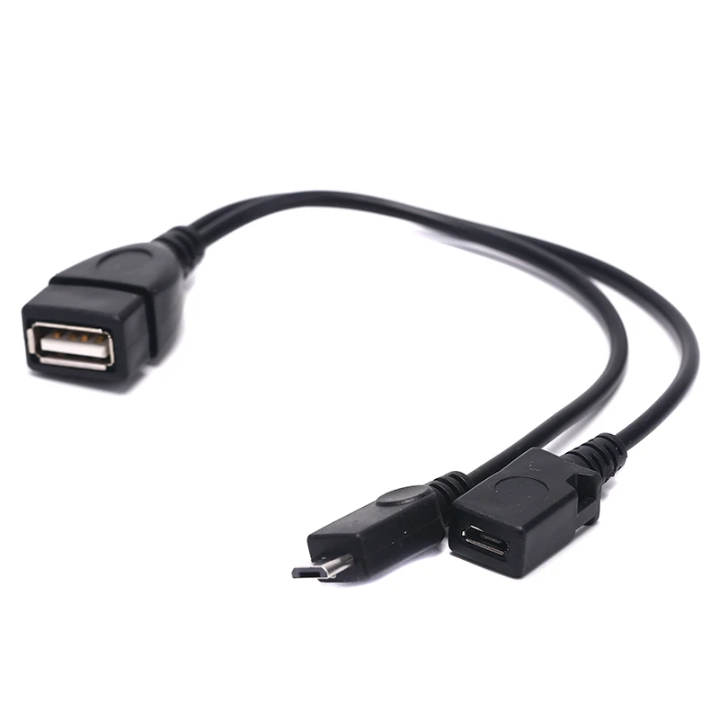 OTG Power Splitter Y Cable Micro USB Male To USB A Male Female Adapter Cord-F(x)