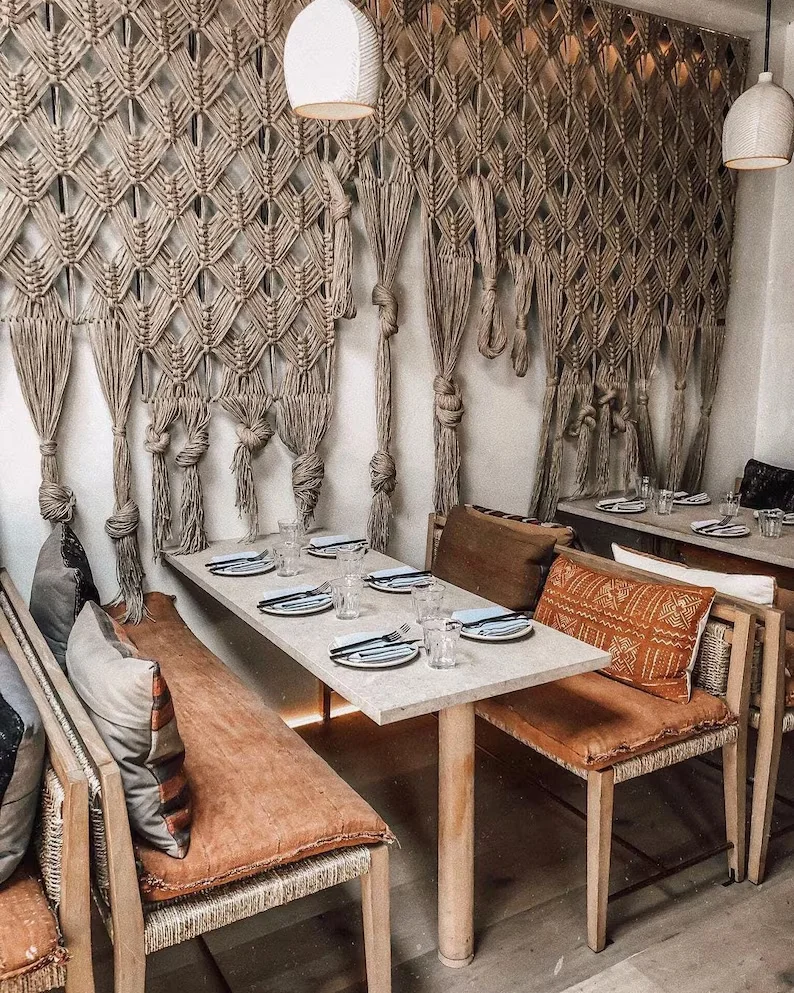 m*-Boho Window Treatment Drapes Doorway Macrame Wall Hanging Sliding Curtain Door Room Dividers for Home