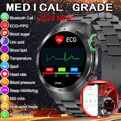 Pride ise-Montre intelligente à écran tactile complet pour homme, montre de sport, moniteur de glucose dans le sang, thérapie laser 650nm, montres hautes pour HUAWEI, nouveau, 2024