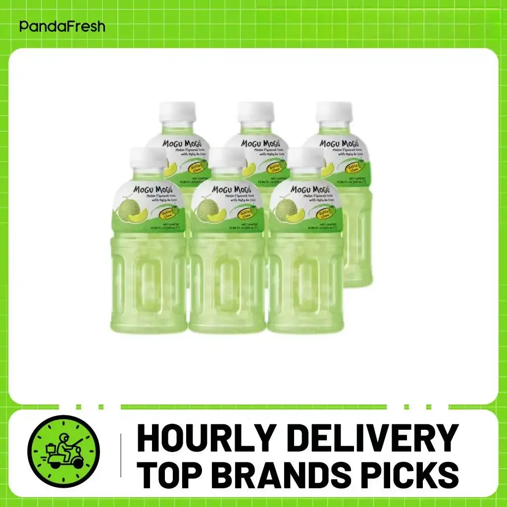 Moguogu, Nata De Coco Drink, 6er-Pack, 320 ml pro Flasche