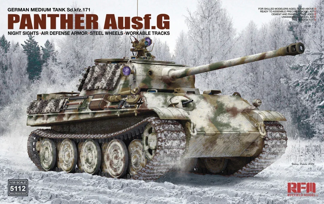 

Ryefield model Assembly kit RM-5112 German medium tank Sd.Kfz.171 Panther G 1/35