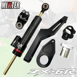 Estabilizador de amortiguador de dirección de motocicleta, Kit de montaje de soporte para Kawasaki Ninja ZX-6R ZX6R 2009-2022 ZX 6R 636