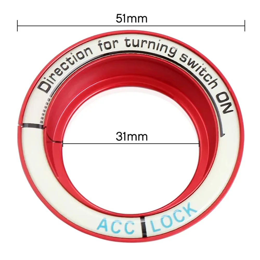 1Pc Car Luminous Ignition Switch Decoration Stickers for Ford Focus 2 3 4 MK2 MK3 MK4 2005-2016 Key Hole Protection Circle
