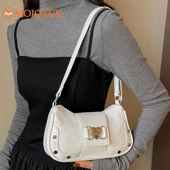 Handbags For Women 2023 Designer Luxury Underarm Bags Love Design Spicy Girl Armpit Bags Y2K PU Leather Waterproof Shoulder Bags