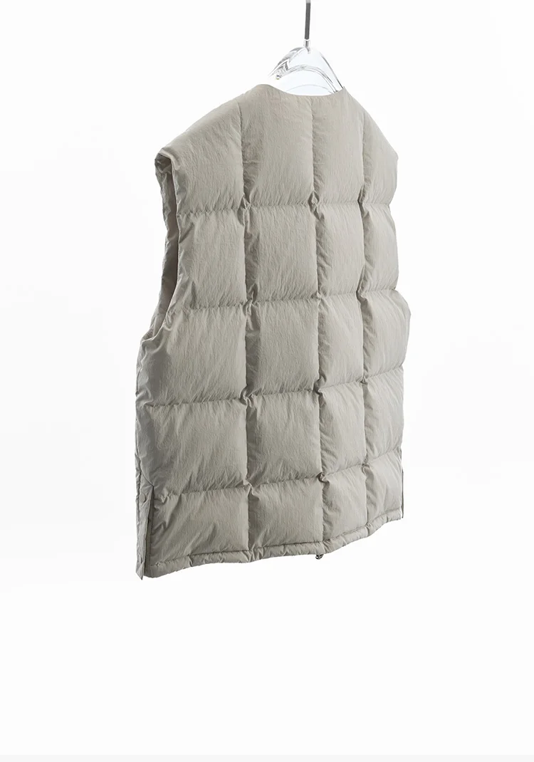 Winter Essentials~ down Vest, Women's Block-Patterned Warm Vest, Versatile Sleeveless Top, 2026 New Model
