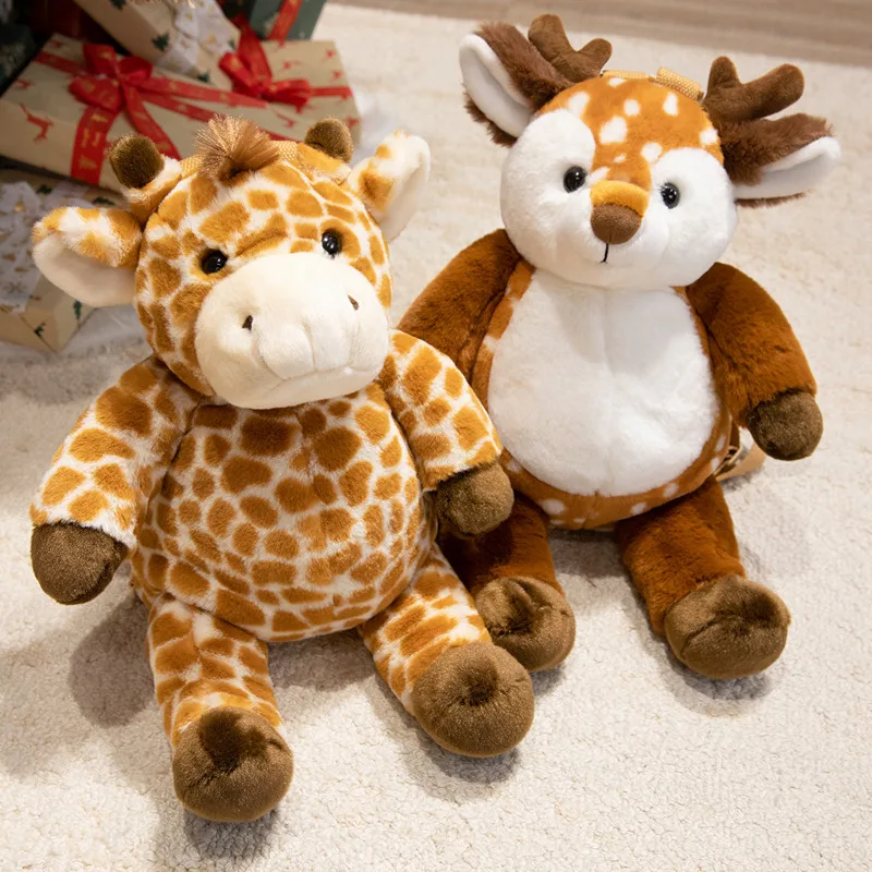 Plecak ze zwierzętami z dżungli Lew Leniwiec Słoń Jeleń Lalka Pluszowa Urocza Wypchana Zwierzęca Torba na Ramię Duża Torba Crossbody Zabawka