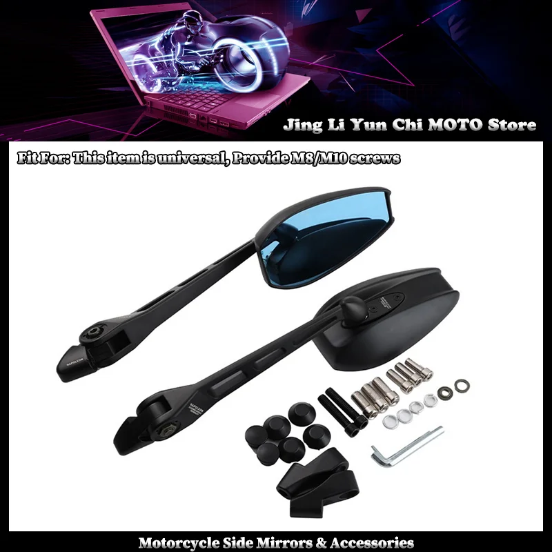 

Fit For SUZUKI V-Strom DL650 DL1100 GSX-S750 GSX-S1000 Universal Motorcycle Adjustabale Side Rearview Mirrors CNC Rear View