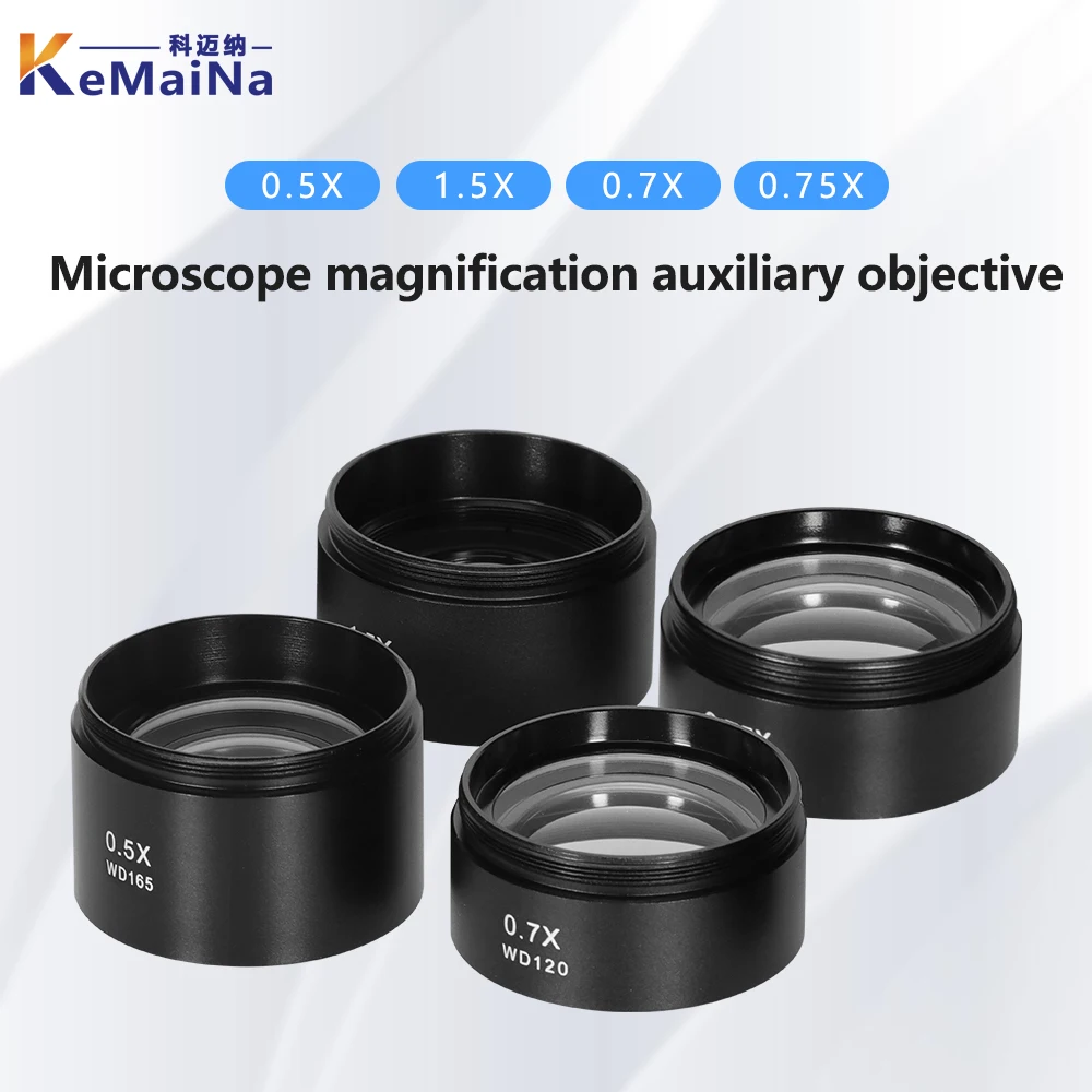 Interface Size 48MM 0.5X 0.7X 0.75X 1.5X 2.0X  Microscope Objective Increase Magnification Decrease Magnification Dust Filter