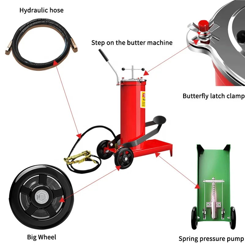 For  Foot grease pump 3L 4L 6L 8L 10L foot operated grease gun bucket pump manufacturer factory