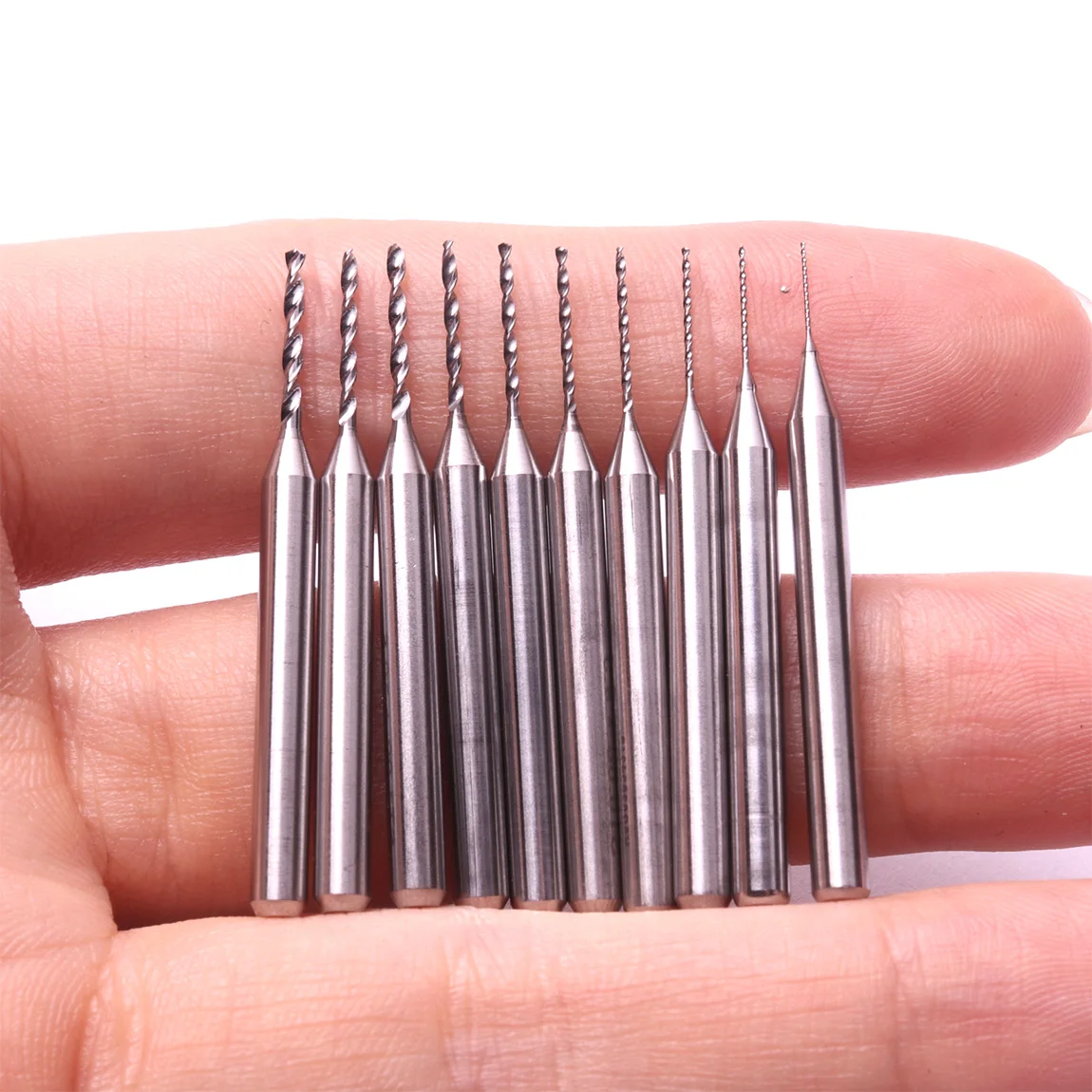 

10pcs 0.3-1.2mm Carbide PCB Drill Bits Set for PCB Circuit Board Drilling Tool Mini Drill