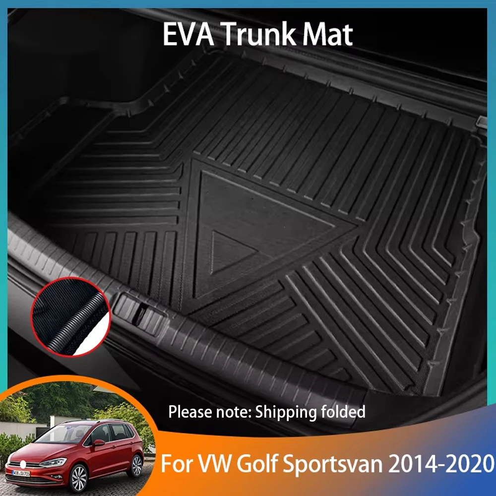 For Volkswagen VW Golf Sportsvan Accessories 2014~2020 Vehicle supplies Tray Liner Cargo Boot Trunk Tailored Anti-scratch EVA