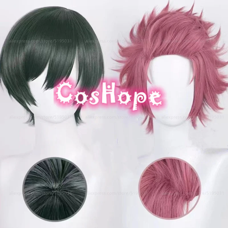 Rin Itoshi Cosplay Wig Sae Itoshi Wig Pre Styled Wig Dark Green Rose Red Wig Cosplay Wig Heat Resistant Synthetic Wig