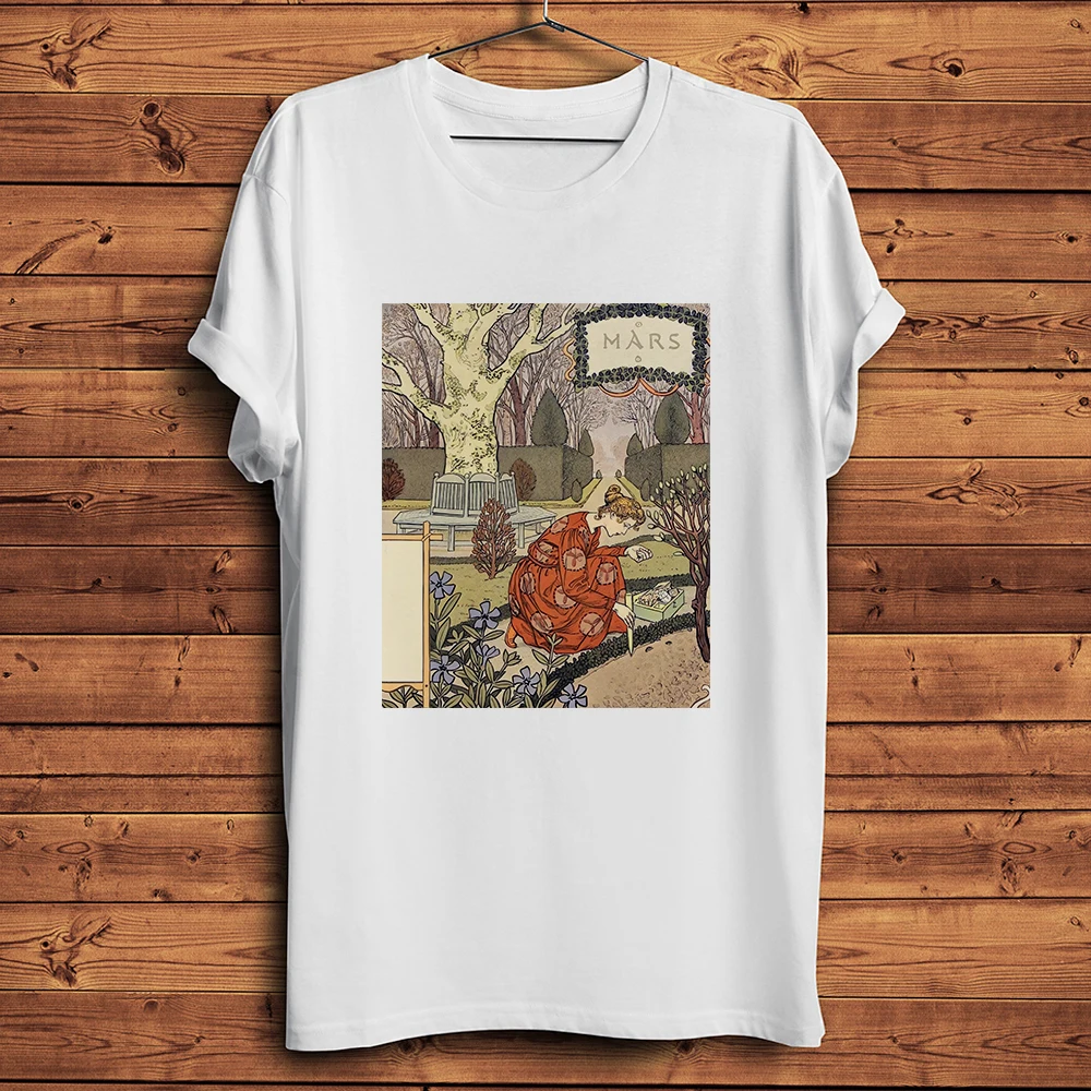 Eugene Grasset,vintage Beautiful Gardener in Twelve Months,Funny Art Nouveau T-Shirt,Unisex Casual Short Tshirt,Breathable Print