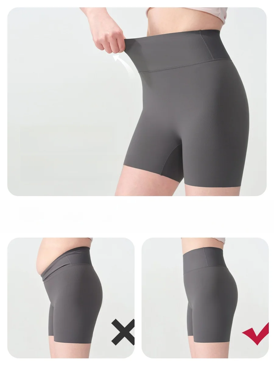 アイスシルクヨガパンツ、肌に密着するクォーター丈薄手サマーフィットパンツ、女性用ハイウエストボトムス