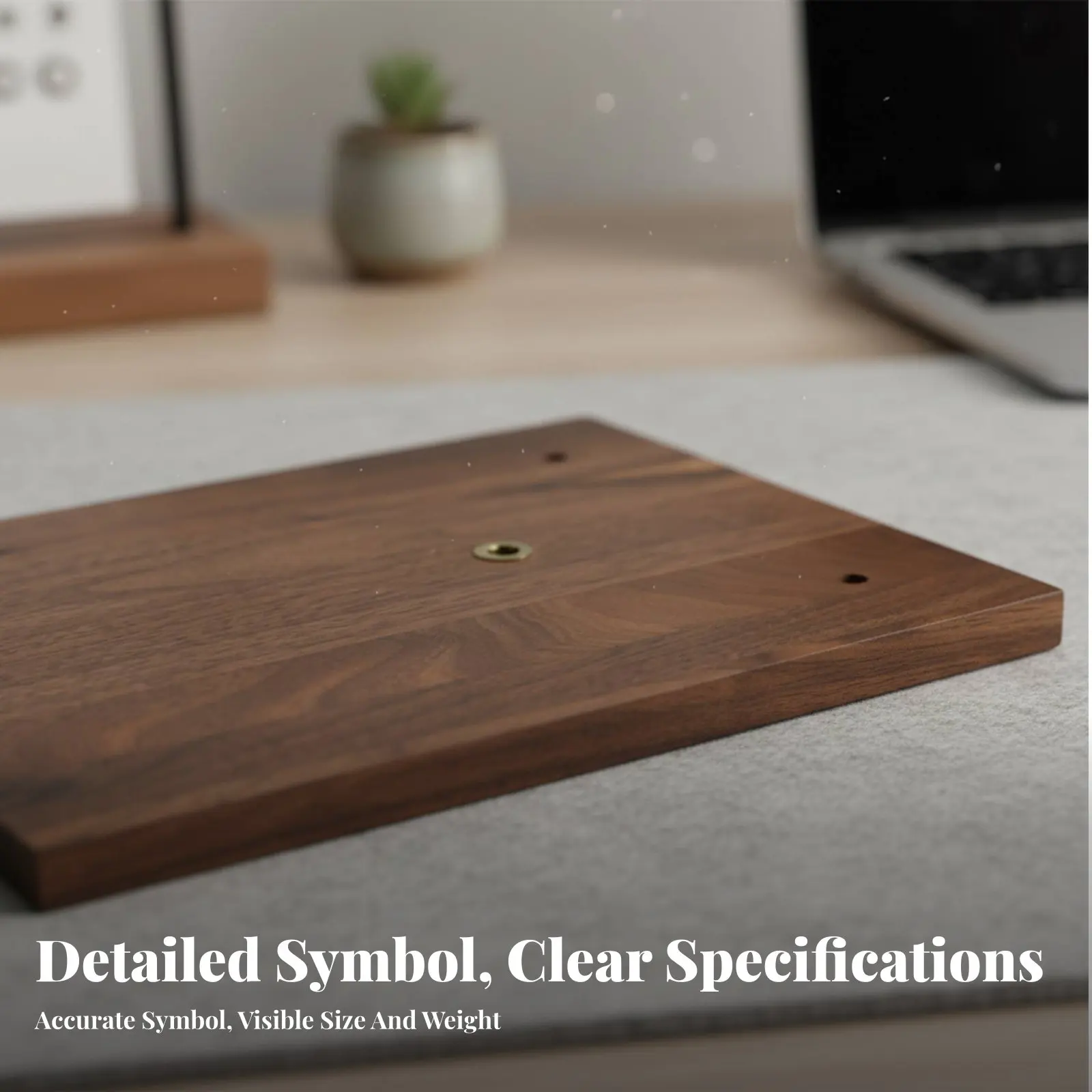 

Calendar Stand, Walnut & Beech Wood, Metal Frame, Office Table Organizer, Customizable Design