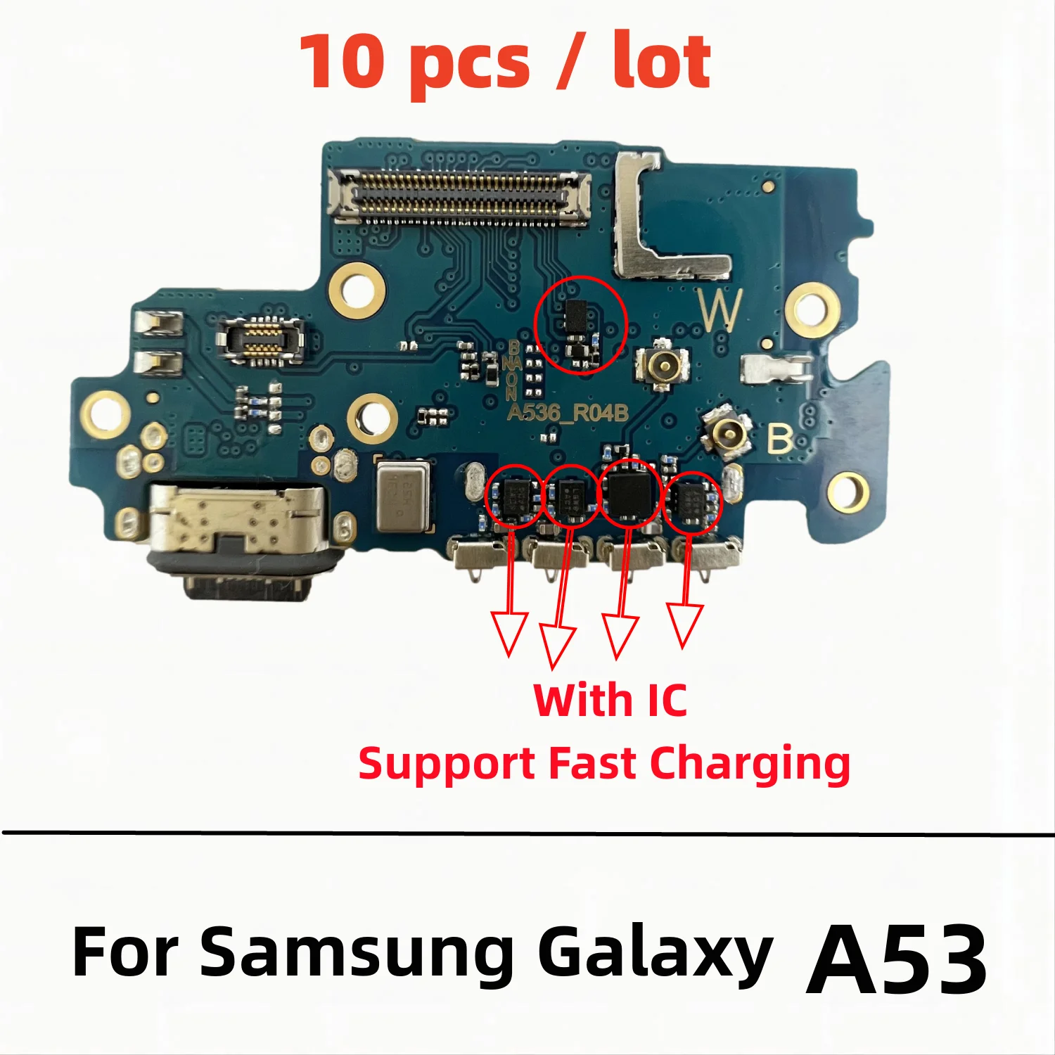 

10Pcs/Lot USB Charger Dock Connector Board Charging Port Flex Cable For Samsung A53 5G A536 A536B