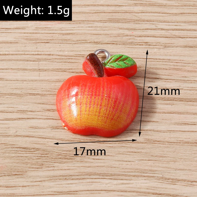 Tusember 10/20/30 Stück niedliche Harz-Anhänger, Tier-, Blumen-, Lebensmittel- und Frucht-Charms für Ohrringe, Armbänder, Schlüsselanhänger, DIY, handgefertigt – Detail 8