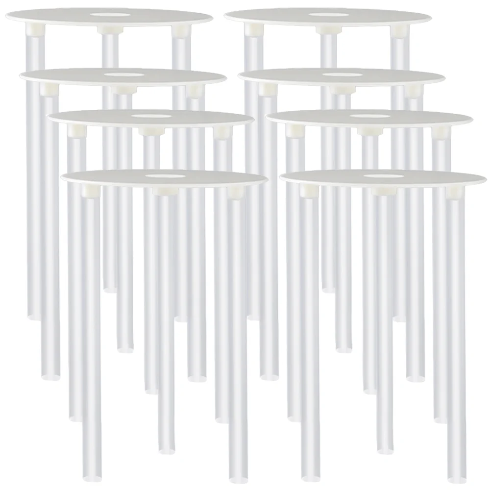 

Tiers Cake Stand Pans Dowel Rods Set Cupcake Plastic for Wedding Reception White