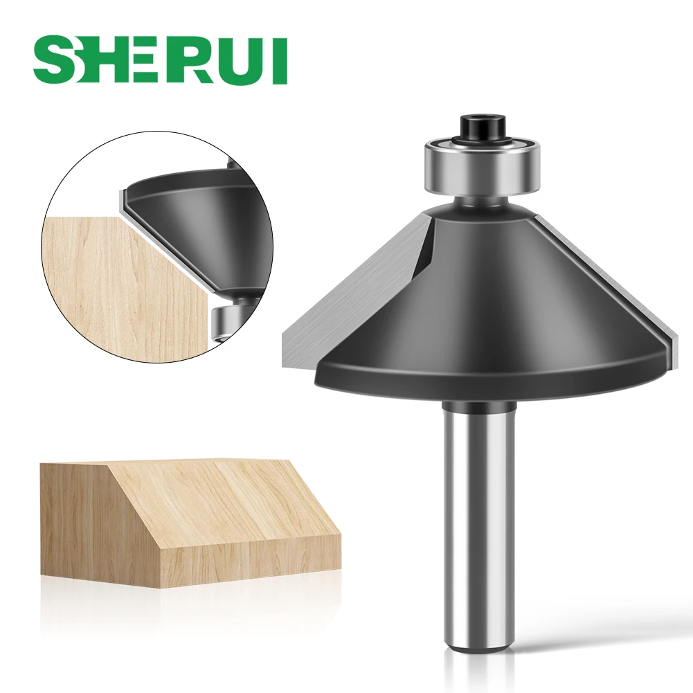 

8mm Shank Inclined-Edge Router Bit, Inclined-edge Cutter, Edge Trimming Machine Milling Cutter