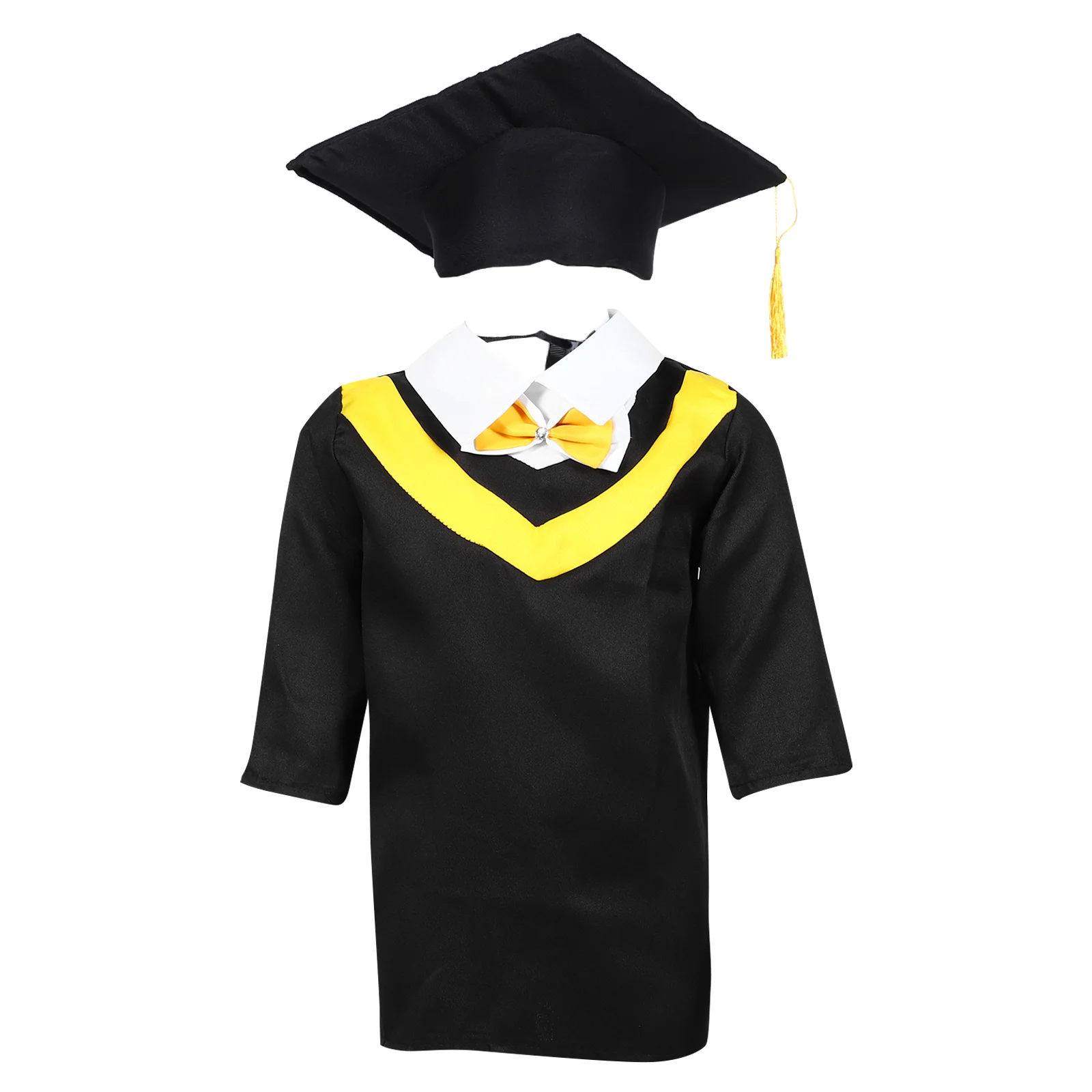 

Graduation Dress Hats Gown with Kindergarten Outfit Polyester (Polyester) Kids Dressing Preschool Baby Academic