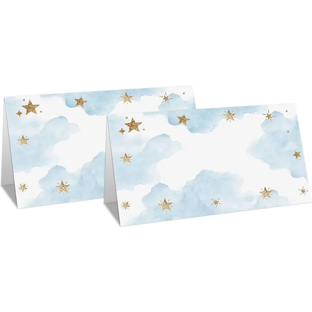 

Настольная карточка для детского душа, набор из 25 карточек для палатки с луной и звездами, редактируемые именные карточки для сидения на столе, сна