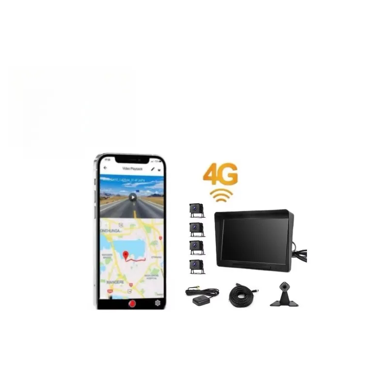 Four-lens MIPI LCD screen night vision rearview mirror camera truck driving recorder 1 year warranty