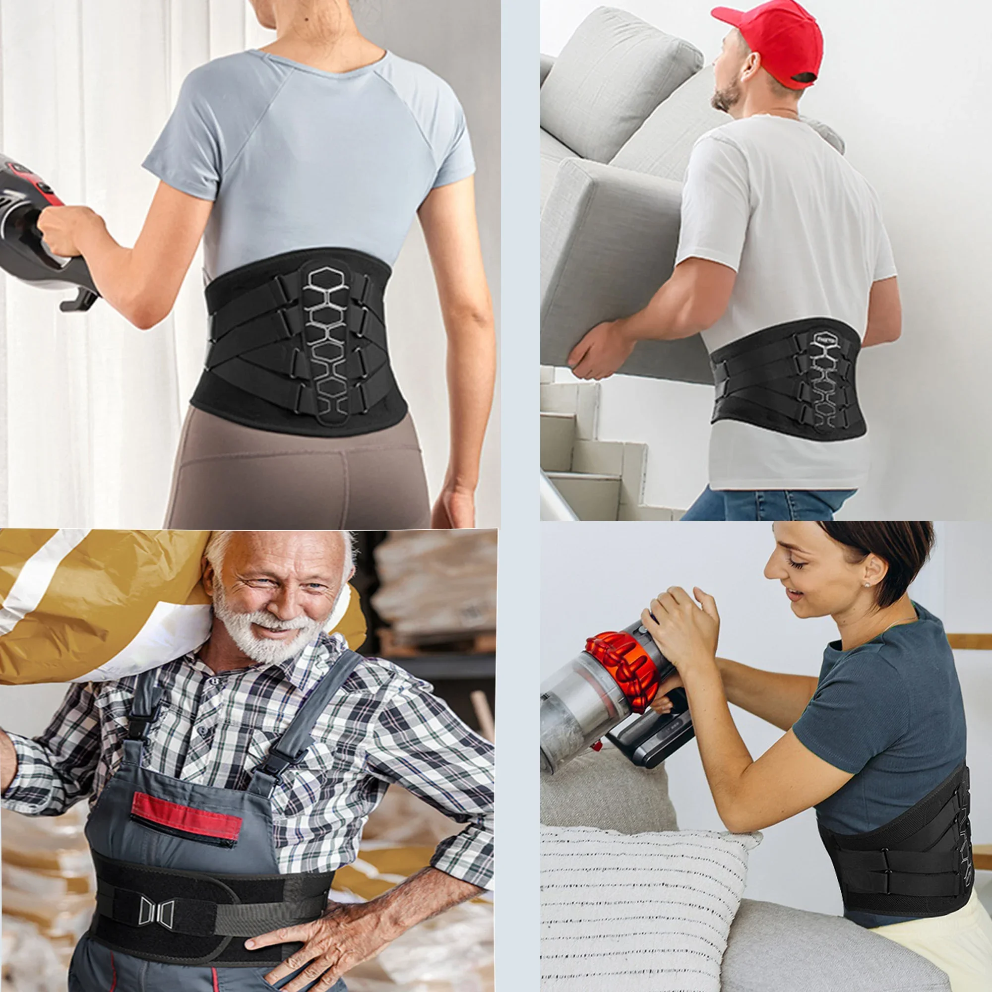 Attelle pour le bas du dos pour homme et femme, soutien lombaire, environnement sportif, design ergonomique, adapté aux hernies discales, antica