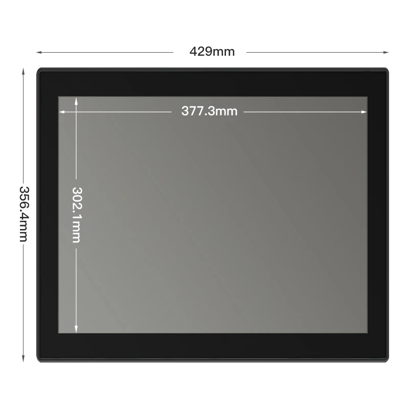 

19 inch all in one computers waterproof capacitive pure flat touch panel with android industrial panel pc