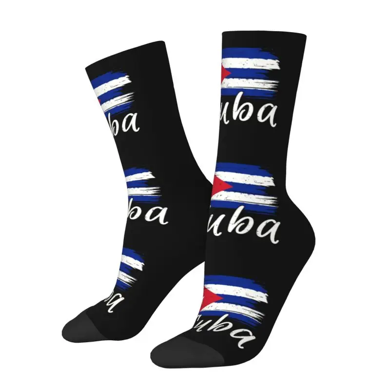 Kawaii Cuba Cuban Havana Flag Socks Men Women Warm 3D Printing Cuban Patriotic Sports Basketball Socks