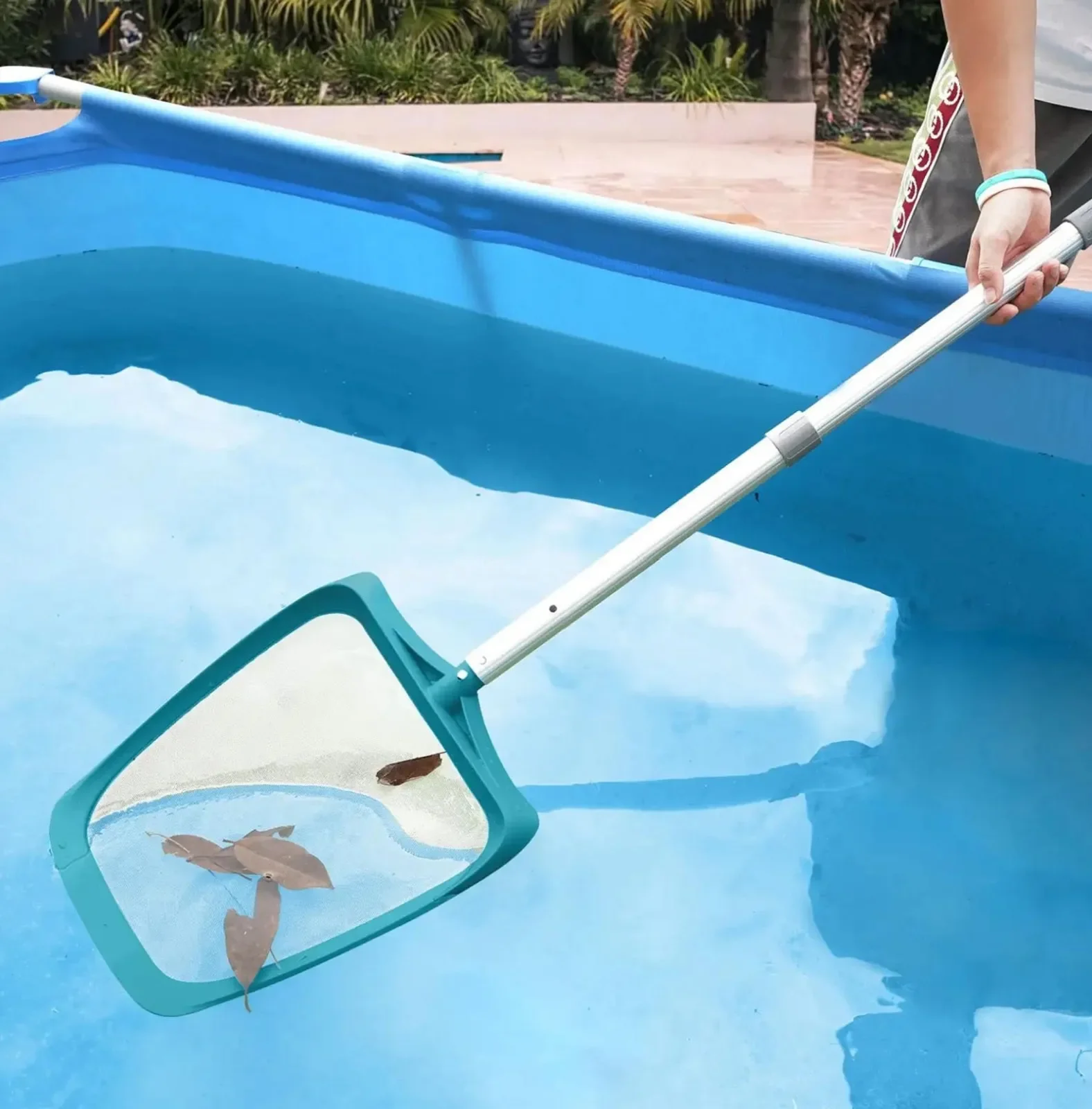 

1PCS Pool Skimmer Cleaning Net Swimming Pool Skimmer Net with Telescopic Pool Leaf Net Accessories Pool Cleaning Debris Tools