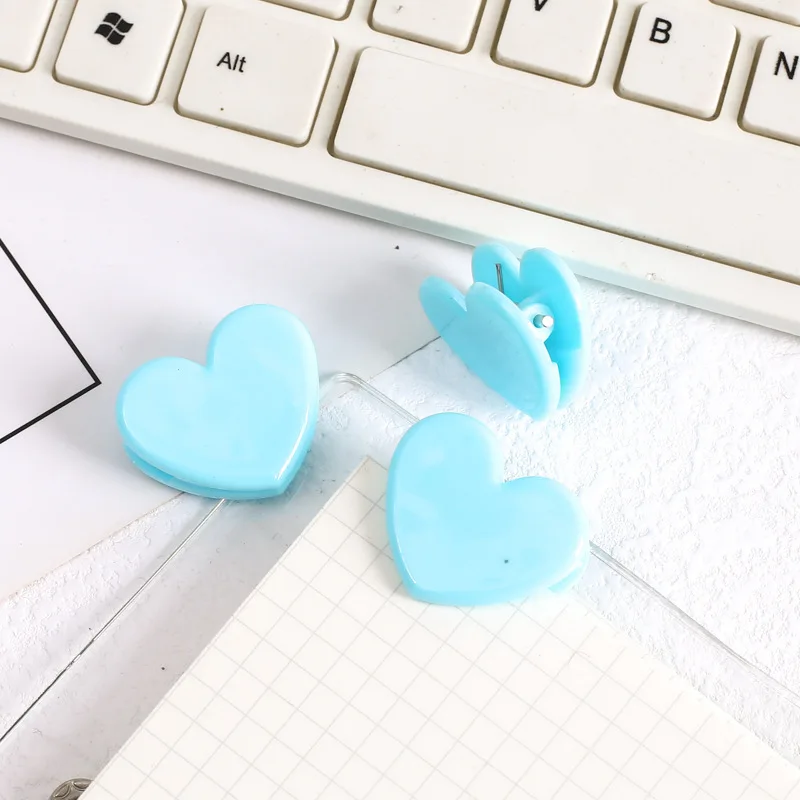 Mini Love Heart Paper Clips Test Paper File Documents Binder Clips Fixed Clamp Sealing Clip School Office Stationery Supplies