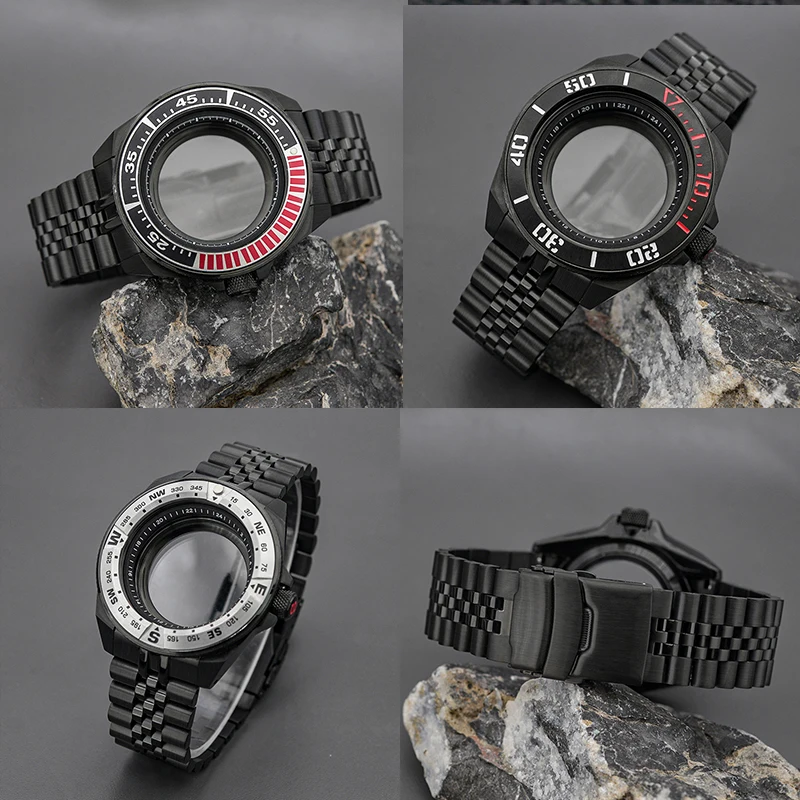 Men‘s Watch Diving Case Stainless Steel Bracelet Fit King Samurai PROSPEX Series Watch For  4R35 4R36 NH35 NH36   Automatic