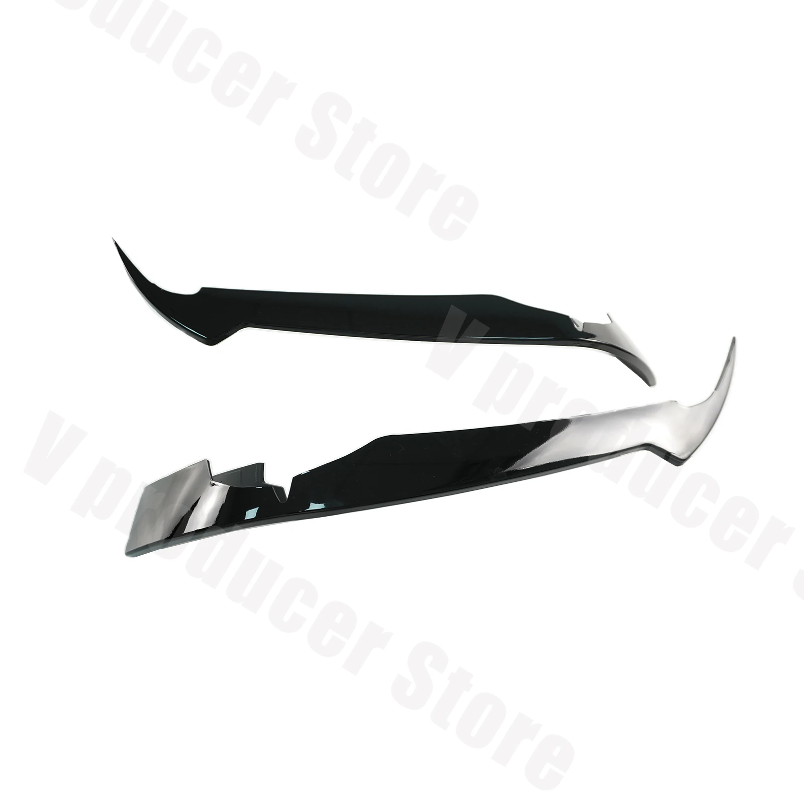Front Bumper Canard Wings Splitter Fins For Chevrolet Corvette C8 Stingray Z51 2020-2024 Glossy Black Car Accessories Body Kit