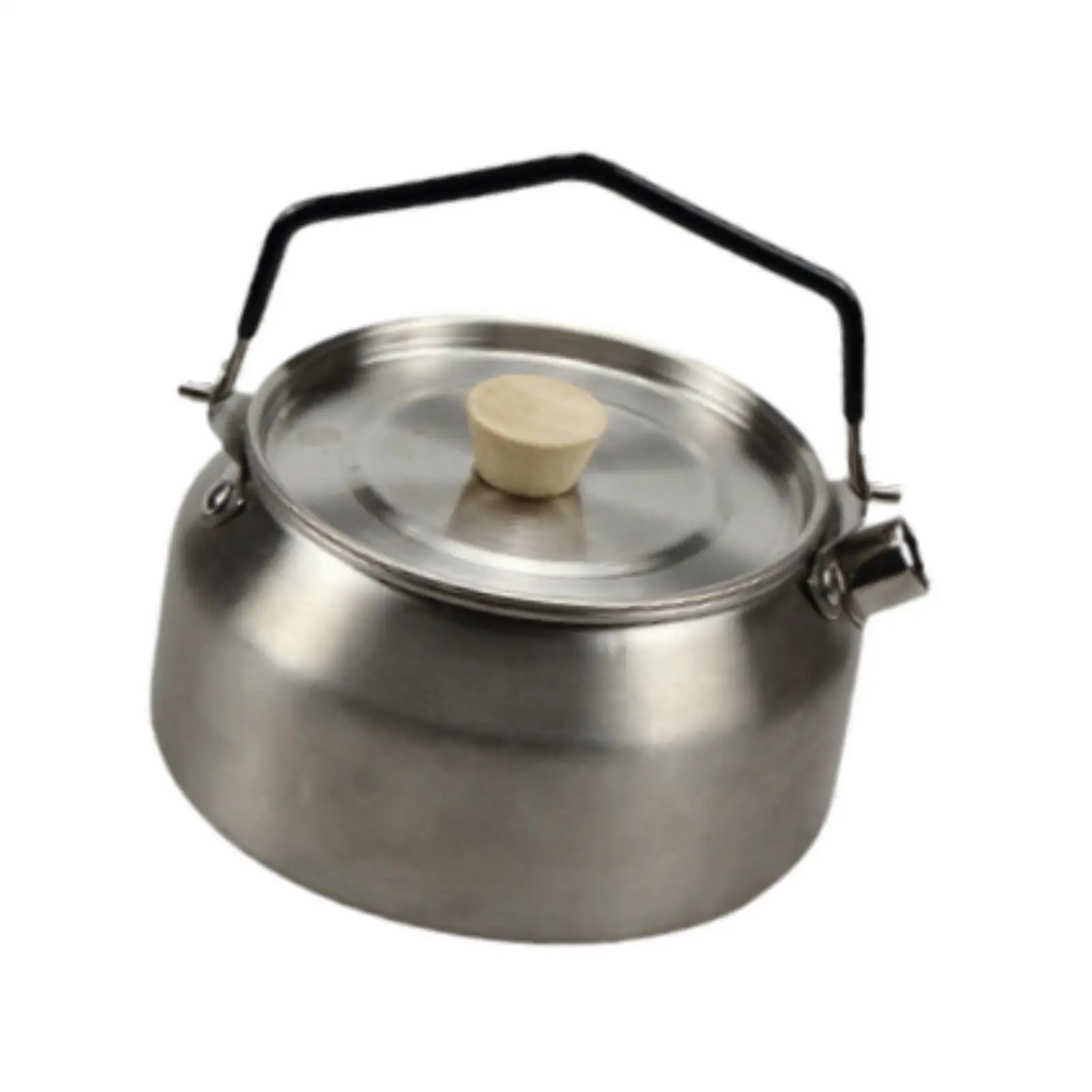 Camping Kettle 1 L for Open Fire Tea Pot for Backpacking Outdoor Traveling