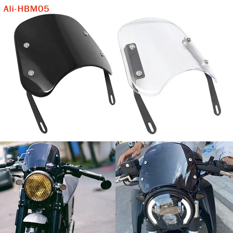 (HB05)Motorcycle Headlight Windshield Wind Deflector Windscreen Universal For The Most Models