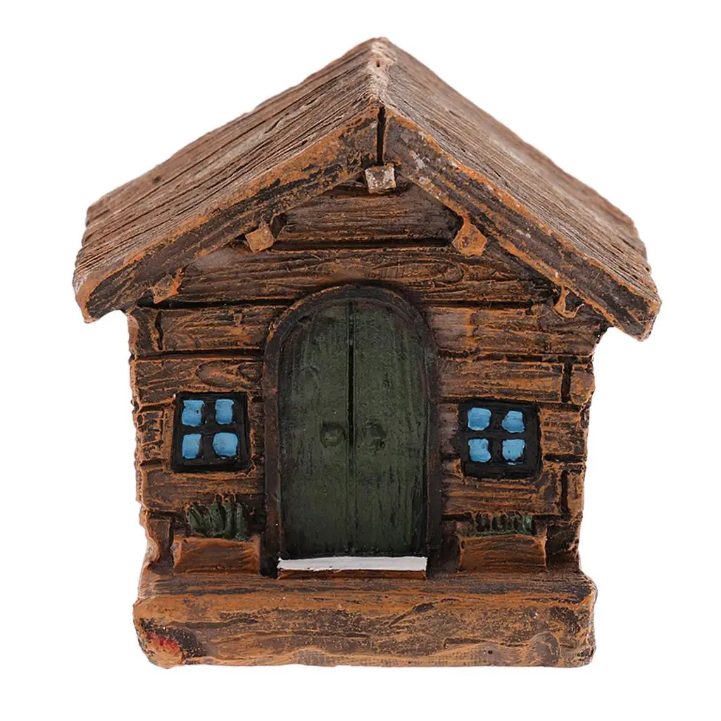 1 Pc Model Farmhouse Mini House Figurine Resin Diorama Accessory