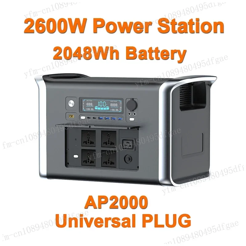 2600W Portable Power Station Lifepo4 Batteries Outdoor Powerful Power Bank 640000mAh Large Capacity Secondary Battery Camping