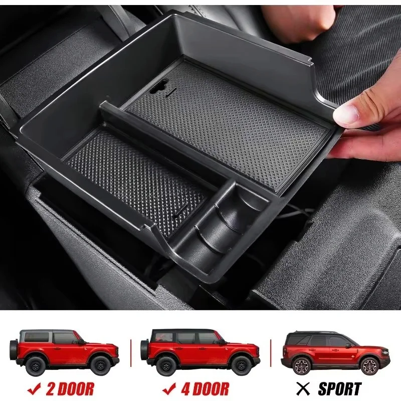 وحدة التحكم المركزية درج منظم لفورد برونكو 2024 2023 2022 2021 مسند الذراع تخزين إدراج صندوق صالح برونكو 2/4 ملحقات الباب #2