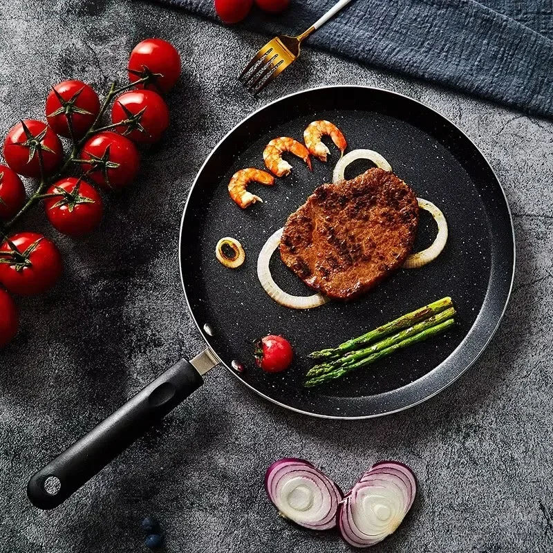2026 New 8-inch Aluminum Non-stick Saute Pan Household Kitchen Frying Pan Multi-purpose Durable Long Handle Anti Scald Cookware
