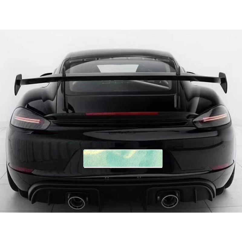 For RS Real Carbon Fiber Spoiler Wing Porsche Boxster Cayman 911 718 Car Trunk Boot Rear Lip Body Kit Accessories 2016-2023