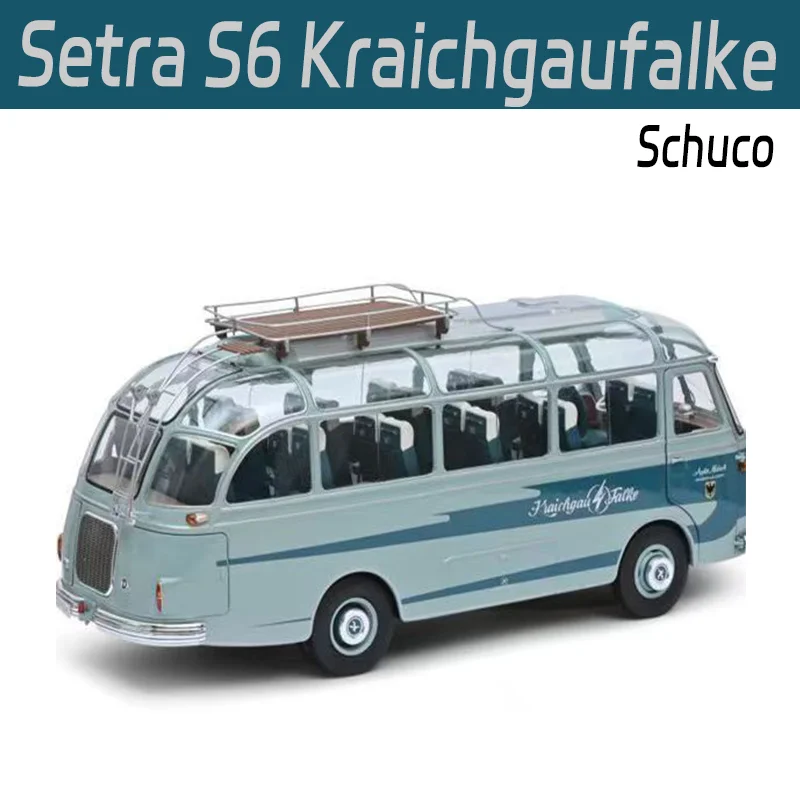 Schuco 1/18 Setra S6 Kraichgaufalke Legering Motorvoertuig Diecast Modellen Auto Speelgoed Collectie Jongen Kerstcadeaus