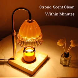 New Candle Melting Lamp Aroma Warmer Lamp Timer Glass Aroma Candle Warmer Lantern con Dimmer lampada di fusione senza fiamma per camera da letto