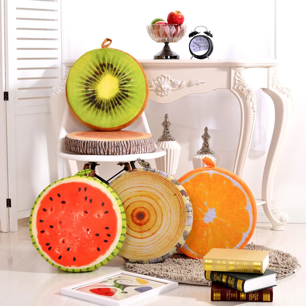 

Fruit Chair Cushion Kiwi Pattern Easy to for Kids Room Home Decor Fashionable Sitting Room Cushion
