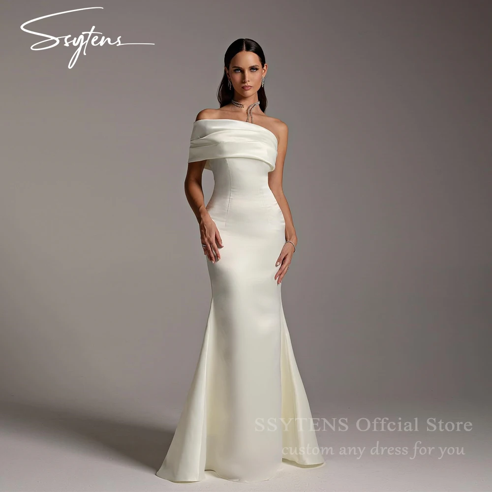 SSYTENS Sexy Mermaid Wedding Dresses One Shoulder Bridal Dress Saudi Parties Custom Celebrity Long Wedding Evening Prom Gowns