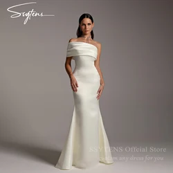 SSYTENS Sexy Mermaid Wedding Dresses One Shoulder Bridal Dress Saudi Parties Custom Celebrity Long Wedding Evening Prom Gowns