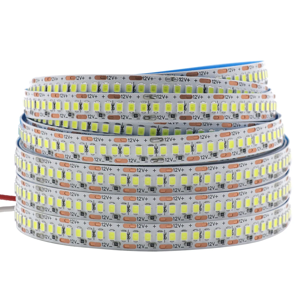 DC 12V LED-Streifen SMD 2835 240LEDs/m Bandlicht Hochhelles Flexibles Lichtband Warmweiß/Kaltweiß/Naturweiß 5m für Schlafzimmer, Schrank, Heimdekoration