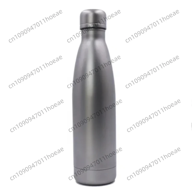 500ml flask healthy double wall cola shape hiking vacuum hot water thermal insulation drinking titanium bottle